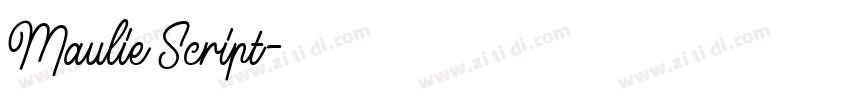 Maulie Script字体转换 Maulie Script字体转换